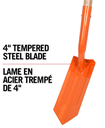Trenching Shovel, 4in, wood handle