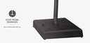 Treasure Garden 11.5ft Square Umbrella, Black Mast