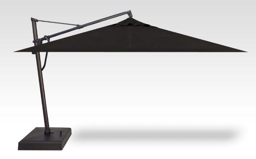 Treasure Garden 11.5ft Square Umbrella, Black Mast