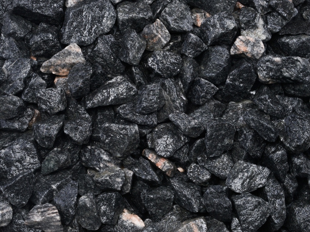 Black Grey Granite (with pink) 3/4 - 1 1/2in - Bulk