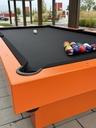 Gameroom Concepts - Orange Frame/Black Felt Pool Table
