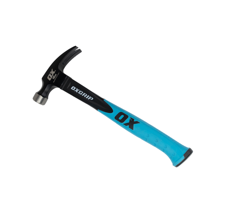 OX Trade Fiberglass Handle Claw Hammer - 16oz / 450g 