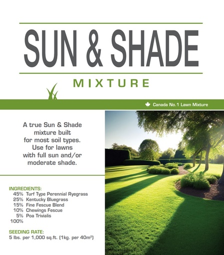 [SS-SSM-55] Sun and Shade Mixture Seed 25 kg (55lbs)