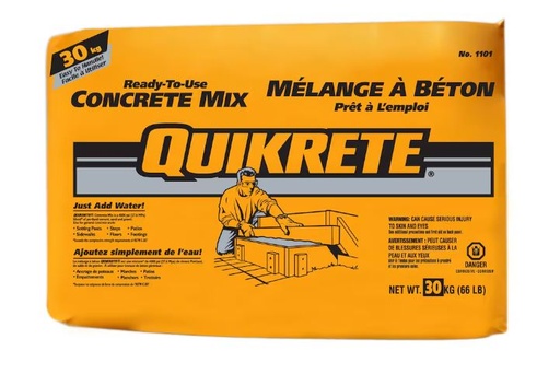 [110130] Quikrete - 30kg Quikrete Concrete Mix