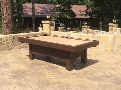 [38002] Gameroom Concepts - Brown Frame/Camel Felt Pool Table
